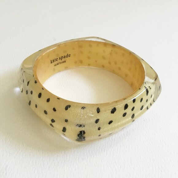 Kate Spade Pop Art Ikat Resin Lucite Dot Design Bangle Bracelet - Picture 4 of 9